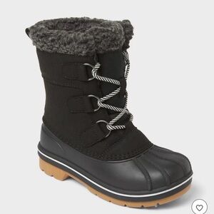 Boys' Kit Winter Boots - Cat &
Jack™ Black  size 3
